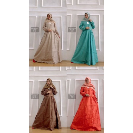 Gamis Inayah / Gamis Inayah bordir / Gamis Katun HQ / gamis replika / Gamis wanita kekinian