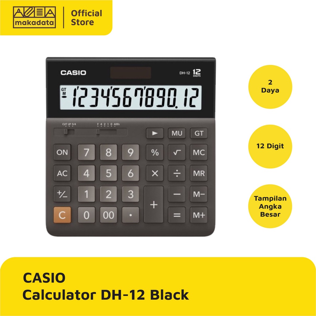 

CALCULATOR / KALKULATOR CASIO DH-12 BLACK MURAH