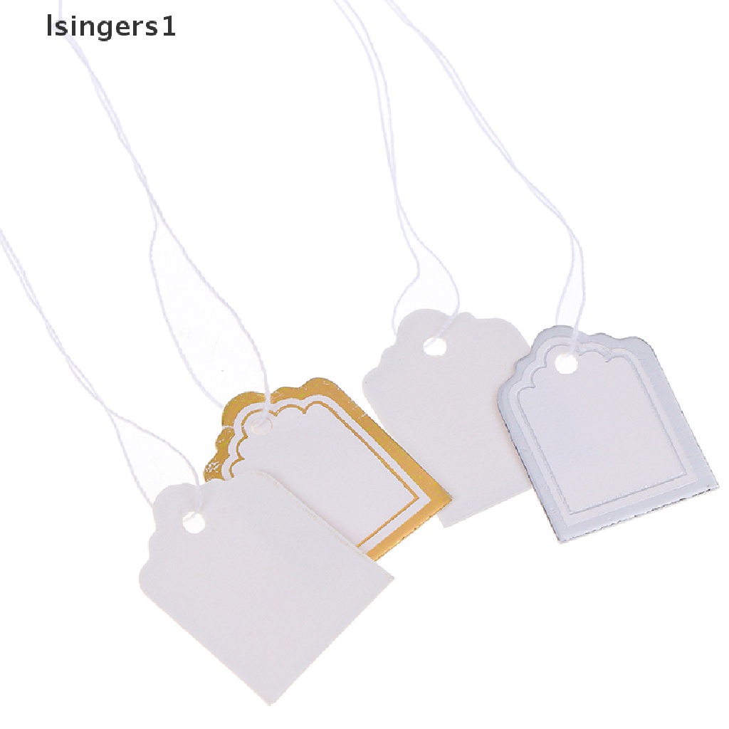 (lsingers1) 200pcs / Set Label Harga Warna Gold Untuk Perhiasan