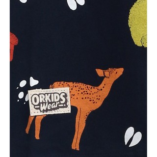  ORKIDS Baju  Kaos  Anak Cowok  Perempuan Animel Navy Promo 