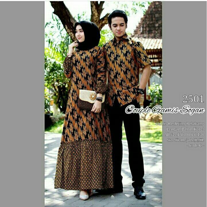 Maura Couple - Sania Ruffle Batik Couple ori Ndoro jowi Sogan Garansi Termurah Shopee