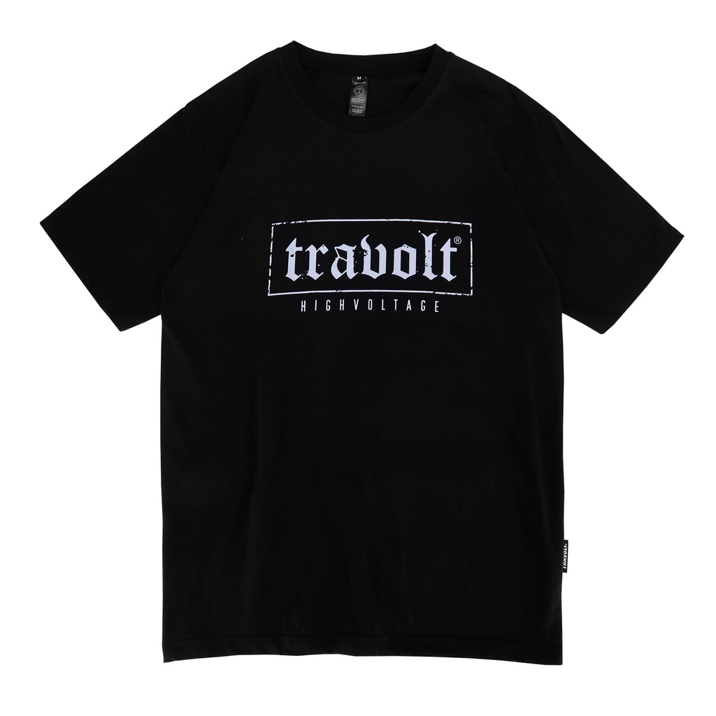 Tshirt - Square - Black - Hitam - Kaos - Travolt