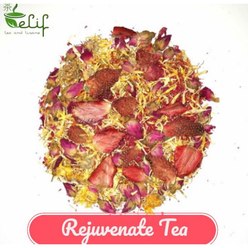 

ELIF TEA Rejuvenate Tea : Dried Strawberry, Calendula, Rose, Safflower, Sumac