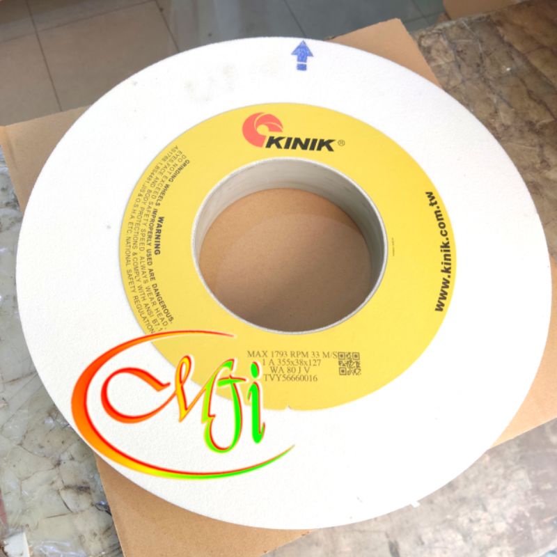 Batu Gerinda Duduk 14 Inch Kinik Grit 80 Batu Gerinda Kinik 1A 355×38×127 WA 80 JV