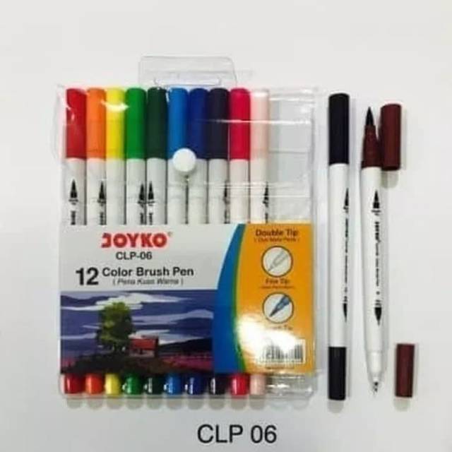 

Spidol / Brush Pen Joyko CLP-06 12 Warna
