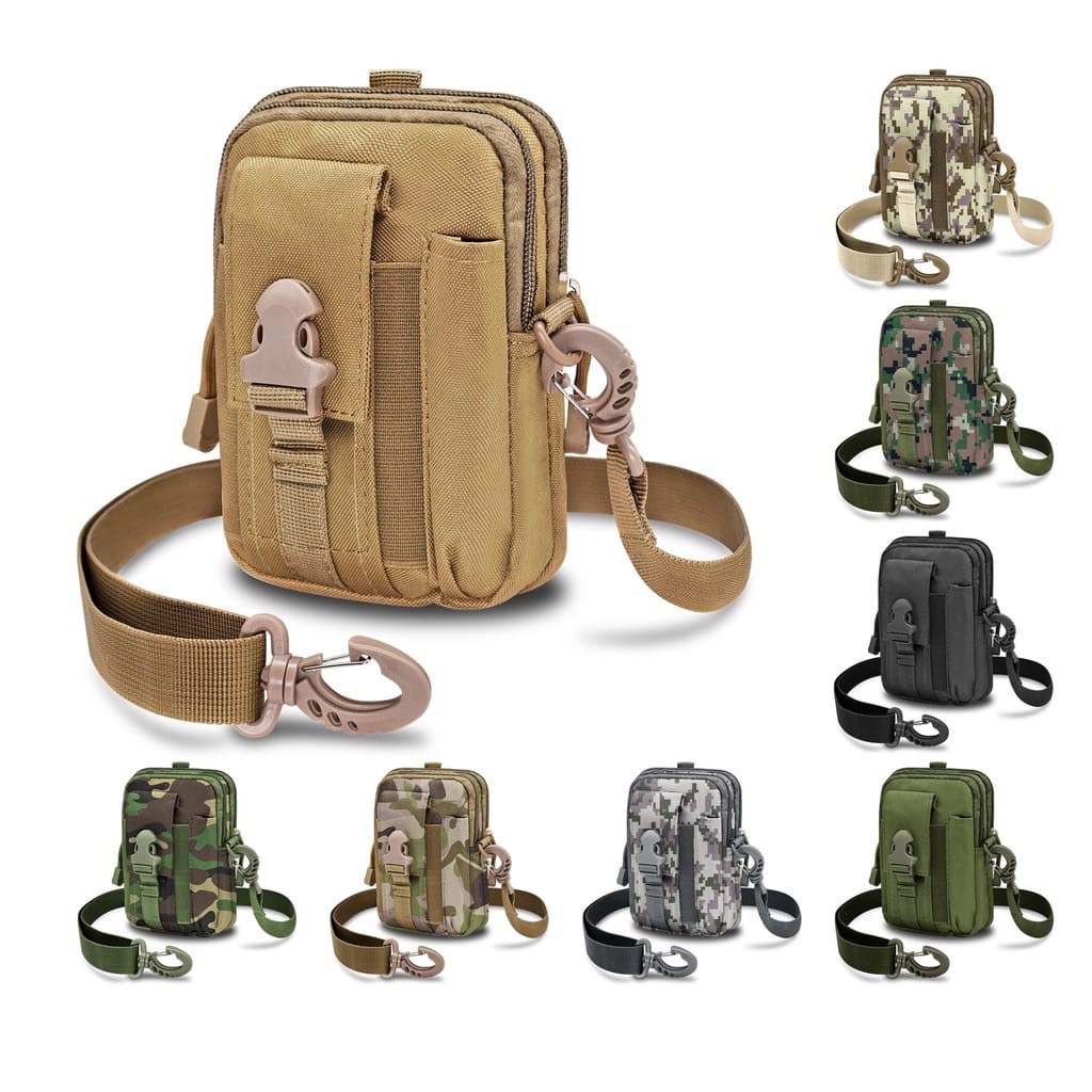 Tas Pinggang Hp Tas Selempang Mini Tas Pria Waist Bag Bahan Cordura Tas Outdoor Aksesoris Fashion CODE F6