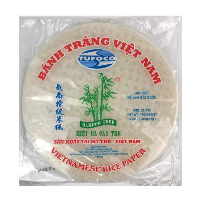 

Bamboo Tree Spring Roll Rice Paper Wrappers 340gr/Pembungkus Beras Vietnam/import