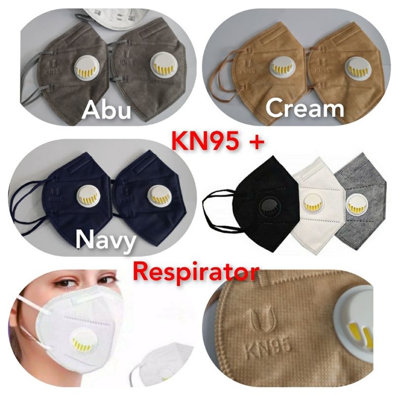 MASKER KN95 RESPIRATOR 10PCS  MERK UTAMA/ MASKER KN95 DENGAN FILTER