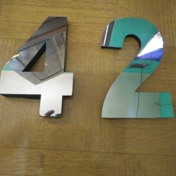 Nomor rumah bahan stainless dan hurup timbul