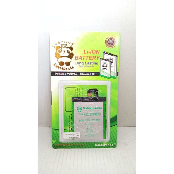 BAT BATRE BATTERY BATERAI RAKKIPANDA SONY EXPERIA Z3 / Z3 BIG DOUBLE POWER