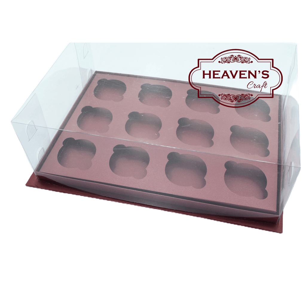 Box cupcake isi 12 red