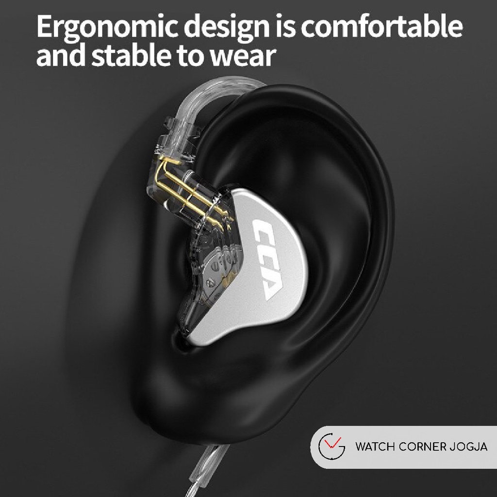 CCA CRA Single Dynamic Driver Bass HiFi Earphone Headset with Mic ORIGINAL Upgrade EDX Pro-1