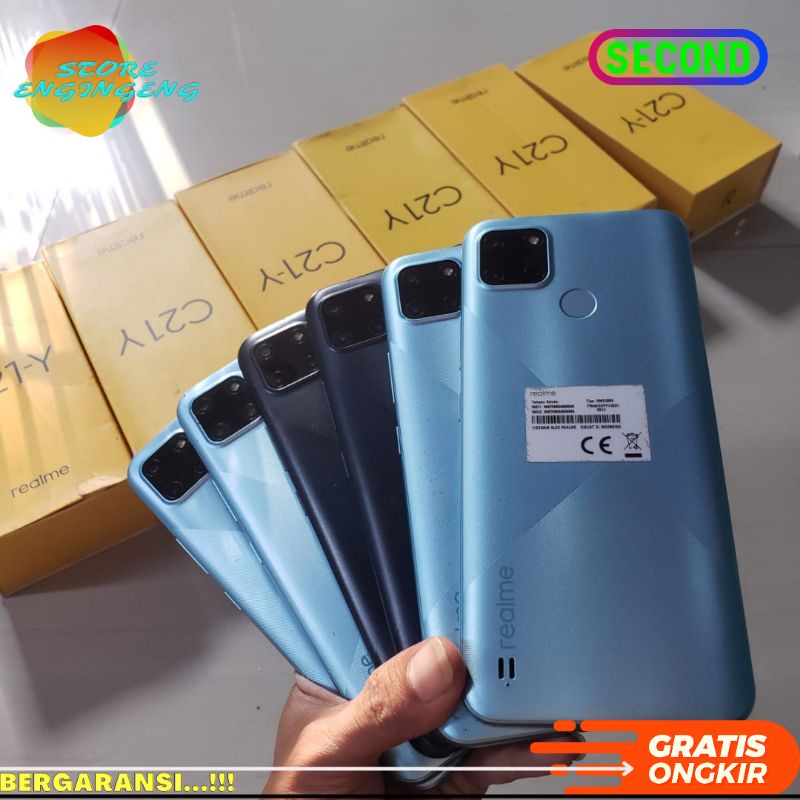 SECOND REALME C21Y 4/64 &amp; 3/32 FULLSET BERGARANSI