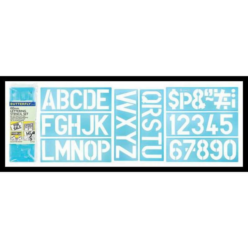 

BUTTERFLY ALPHABET LETTER TEMPLATE LETTERING STENCIL PENGGARIS SABLON CETAK HURUF JUMBO