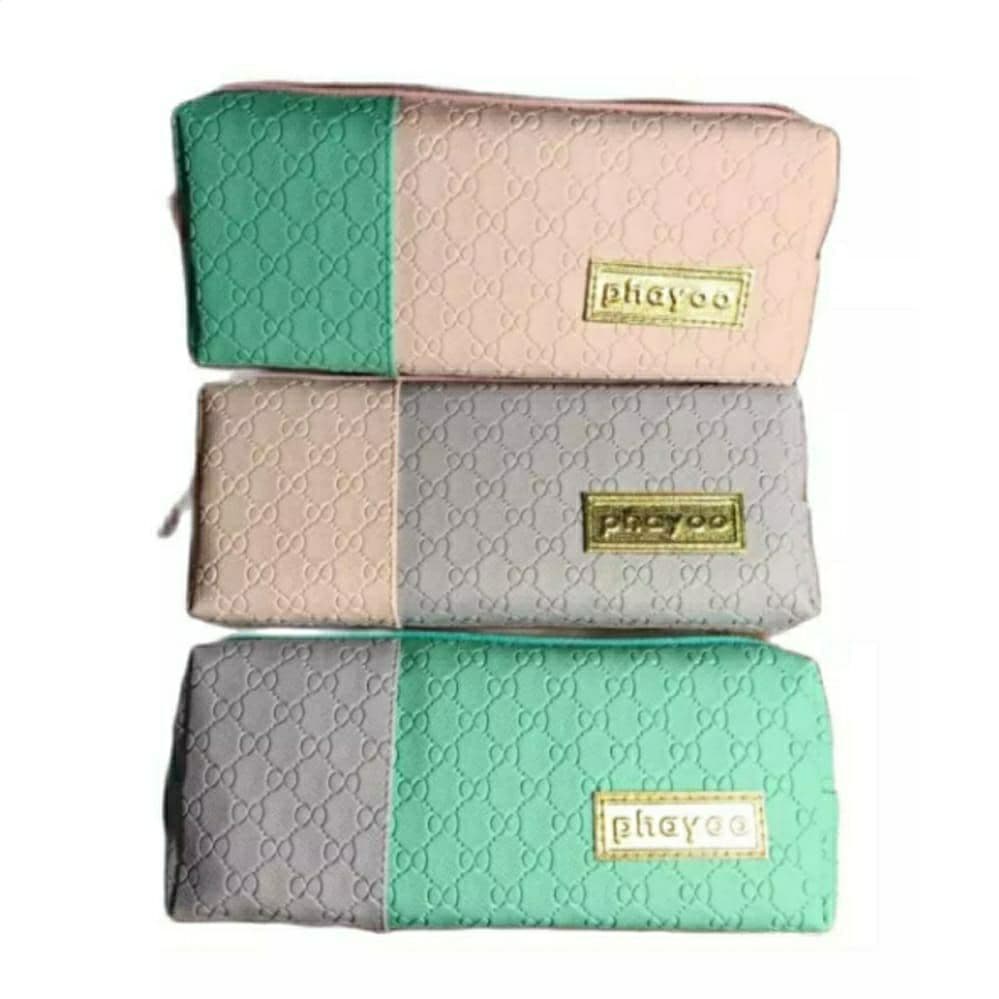 KOTAK PENSIL ATAU POUCH 2 WARNA EMBOSSED ST223A TERMURAH