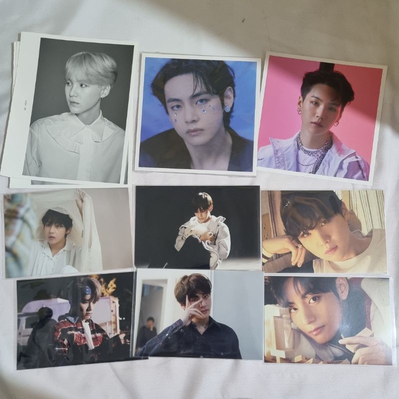 [COD] Oneul Square Photo Postcard Wings Photobook Black Version Official BTS Bangtan Suga Yoongi V T