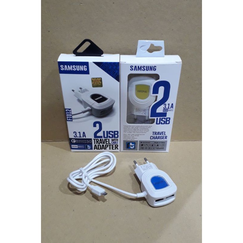 charger dual usb 3,1 ampere samsung
