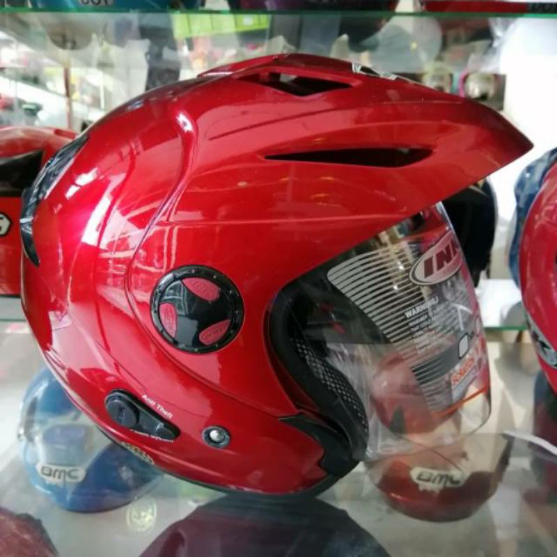 HELM INK FLASH RED MAROON DOUBLE VISOR ORIGINAL HELM TOURING INK FLASH MERAH MAROON DOUBLE VISOR