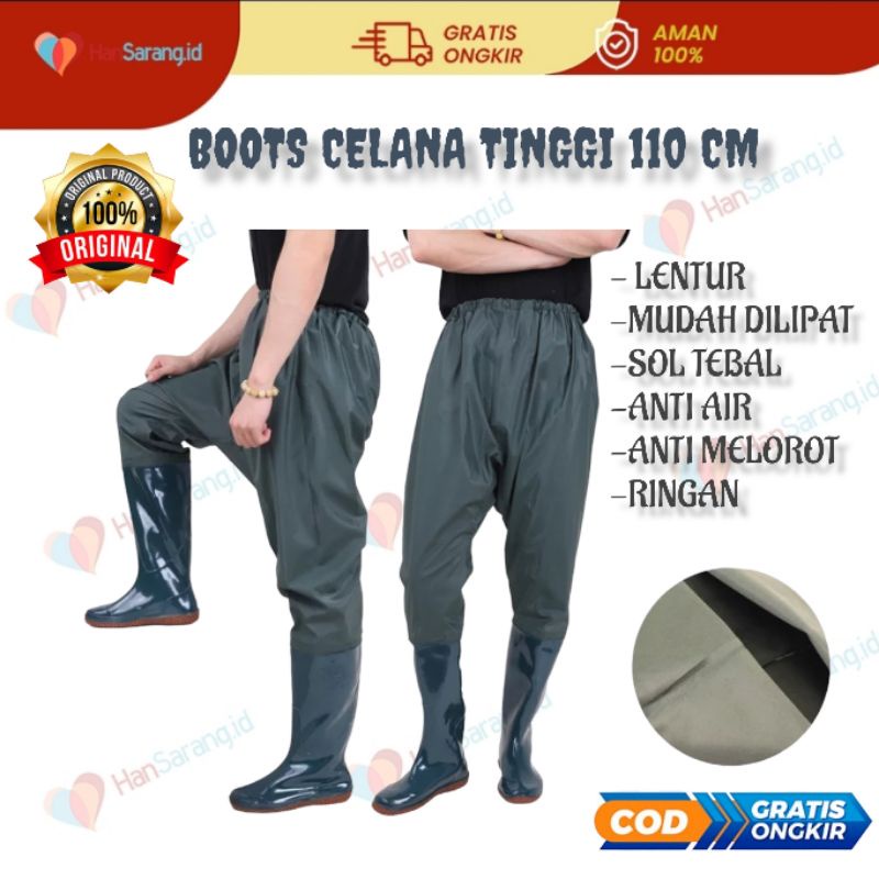 Sepatu boots sawah karet Impor sawah bot jepang korea china boot anti keong Tinggi 110 CM