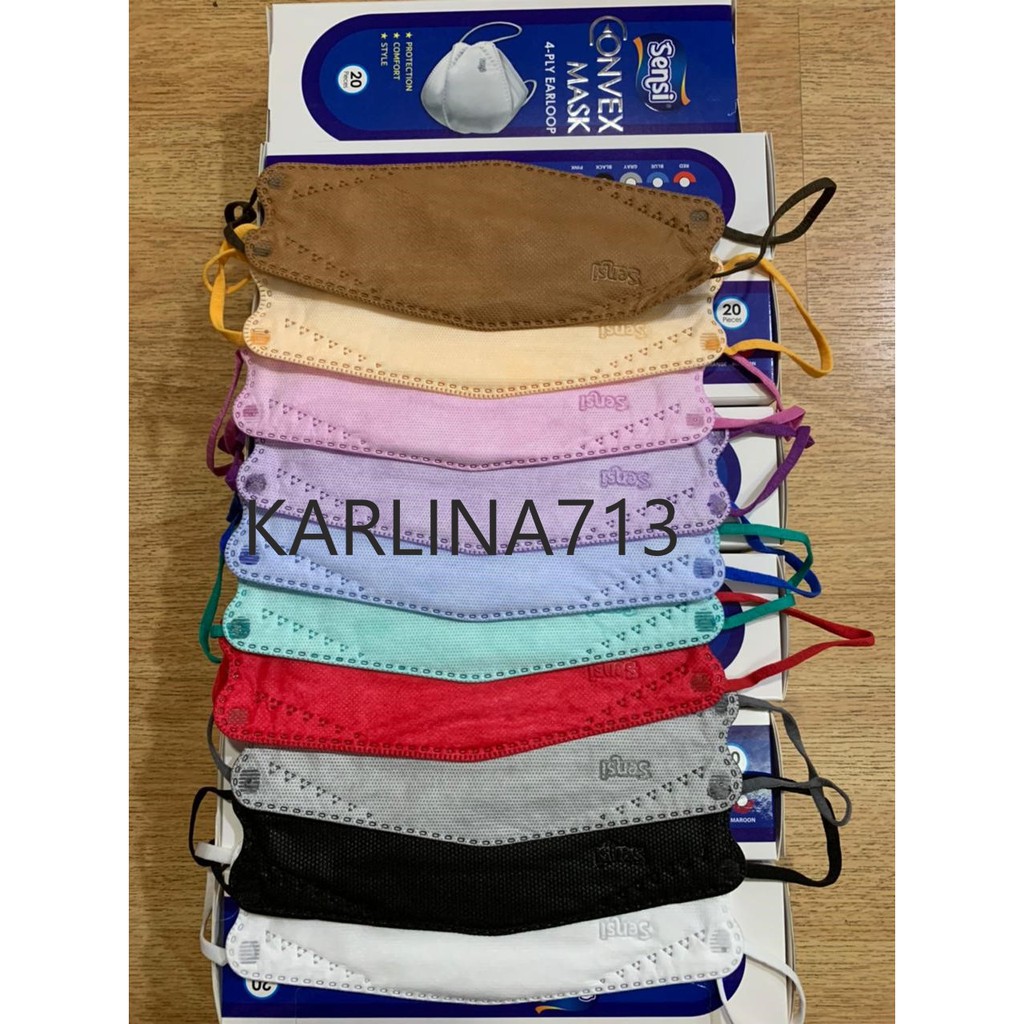 Masker KF94 Sensi Convex Mask 4 Ply plusmed earloop Medis Harga Eceran / 1pc