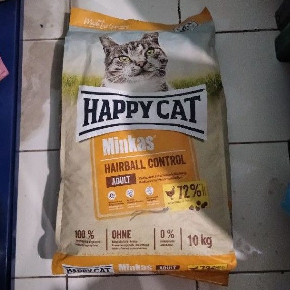 Gojek Happy Cat Minkas Hairball Control 10kg - Happy Cat Minkas Adult Mirip