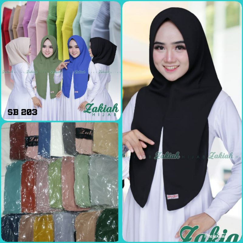 ORIGINAL ZAKIAH - Khimar Jilbab hoodie hodi Hody Ceruty Zakiah polos
