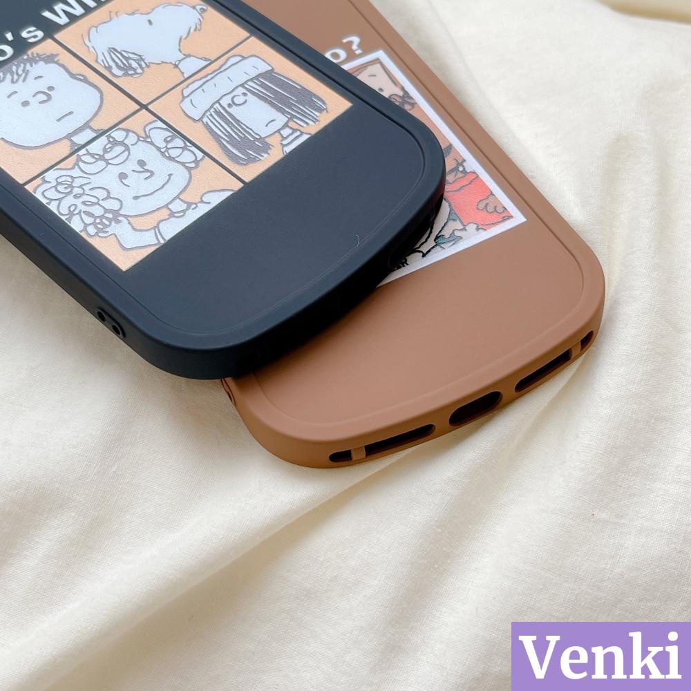 For iPhone 13 Pro Max iPhone Case Skin Feel Silicone Soft Case Square Edge Big Hole Round Ring Protection Camera Airbag Shockproof Brown Cartoon Cute Style For iPhone 13 Pro Max iPhone 12 Pro Max iPhone 11 Pro Max iPhone 7 Plus iPhone XR XS MAX Max X/XS