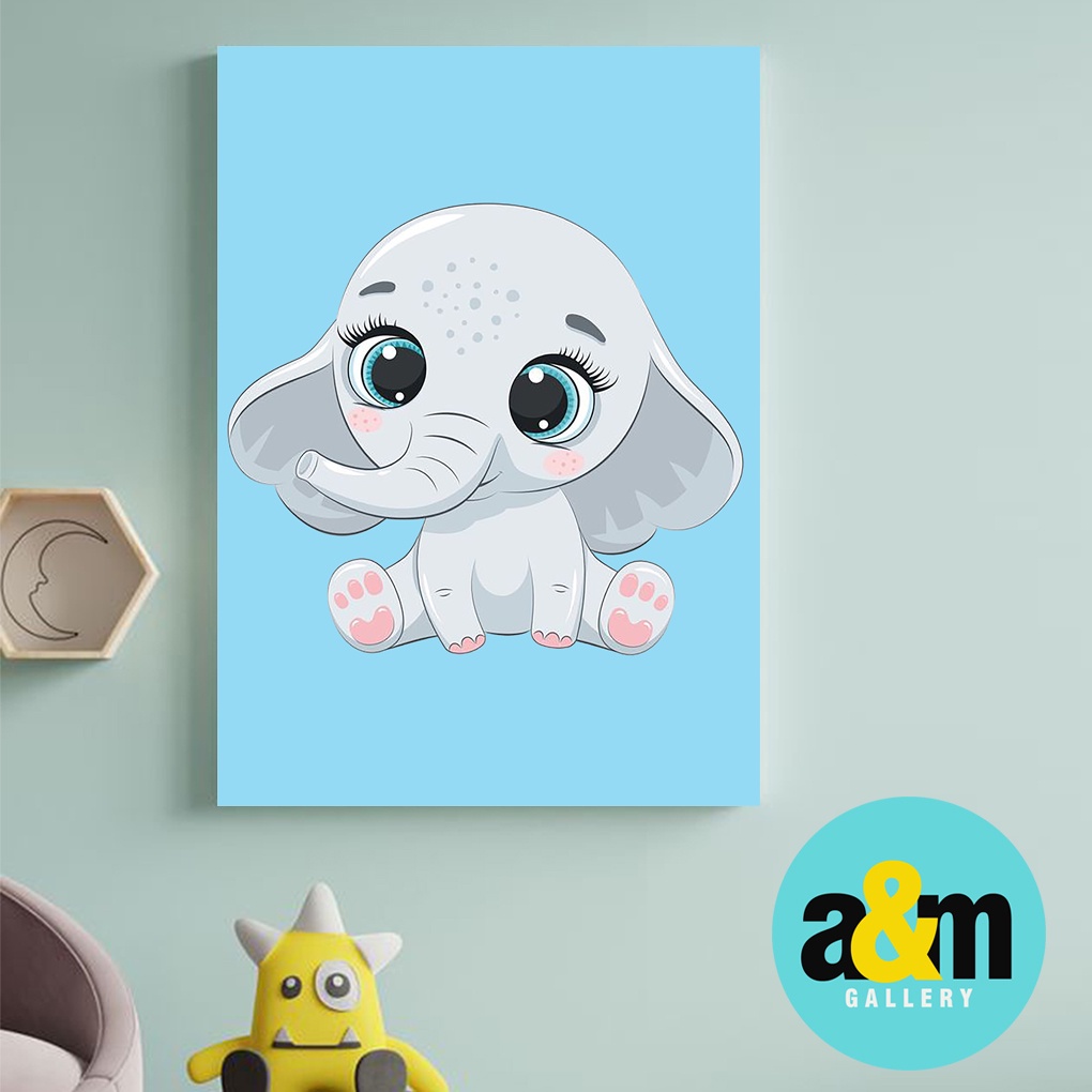 Hiasan Dinding Kamar Bayi (A4) Dekorasi Kamar Bayi Hiasan Kamar Anak Tema Binatang - A&amp;M