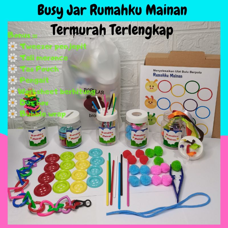 Busy Jar Mainan Edukasi Montessori Anak