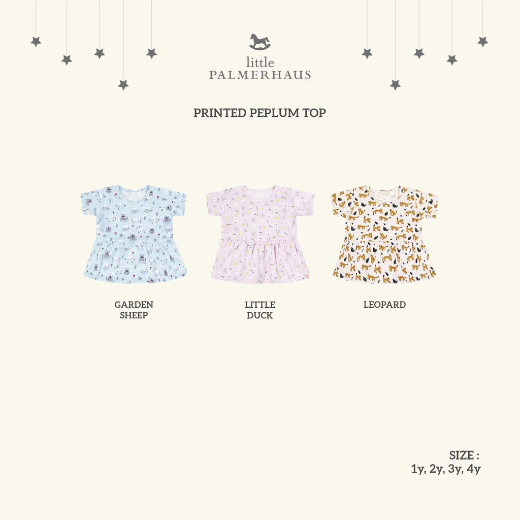 PROMO 7.7 PROMO BAJU LEBARAN LITTLE PALMERHAUS PRINTED PEPLUM TOP BAJU ATASAN ANAK BAJU ANAK PEREMPUAN 1-4 TAHUN