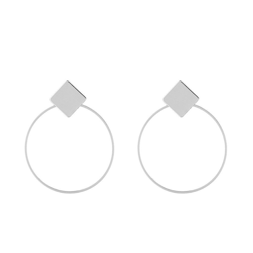 Hu Hu Hu Hu Hu Alat Bantu Pasang Kacamata♡ Anting Bulat Wanita Desain Geometri Hias Berlian Untuk Travelclubhadiah