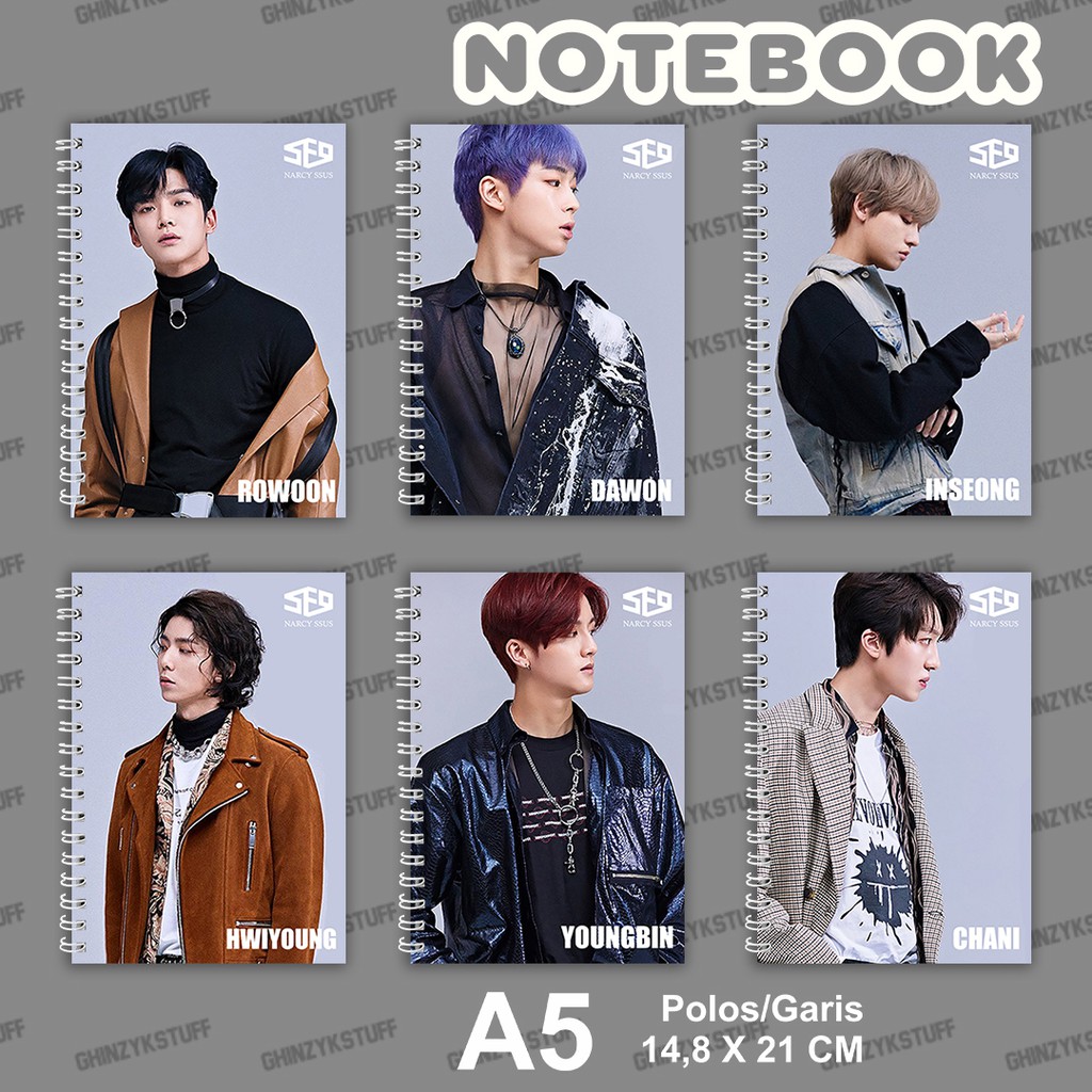 

Notebook KPOP Ukuran A6 10,5 cm x 14,8 cm SF9 Narcy Ssus