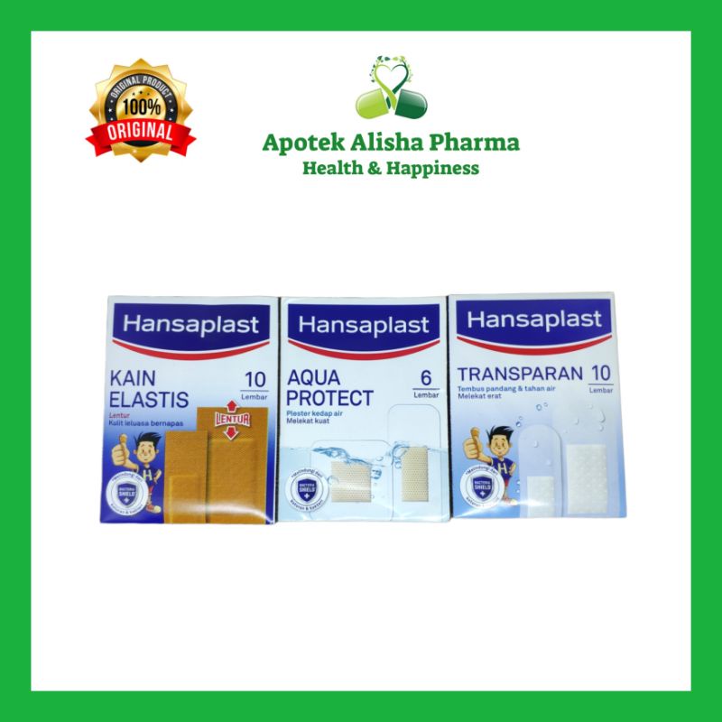 Hansaplast Plester Standar Elastis Mix / Aqua Protect / Transparant (Pack 10pcs)