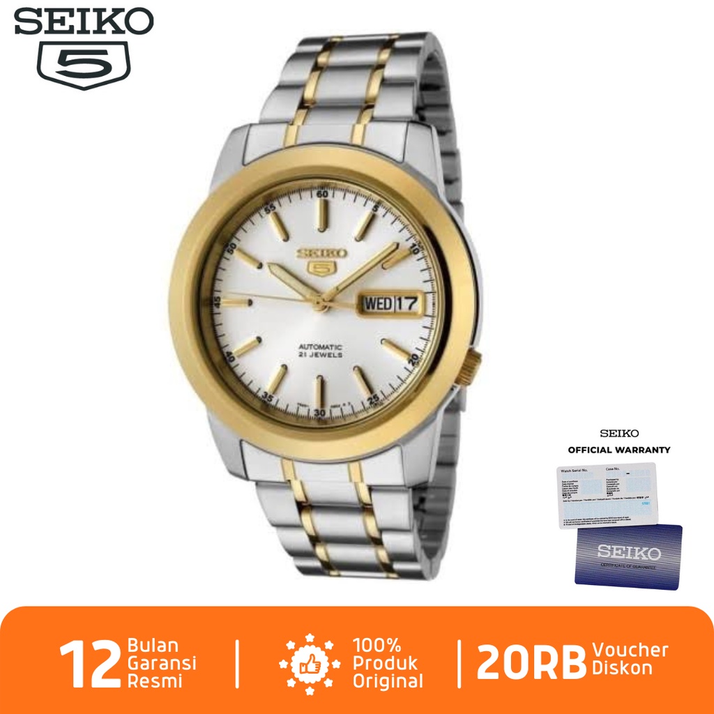 Seiko Pria SNKE54 Jam Tangan Pria Seiko 5 Automatic SNKE54K1 Stainless Steel Strap