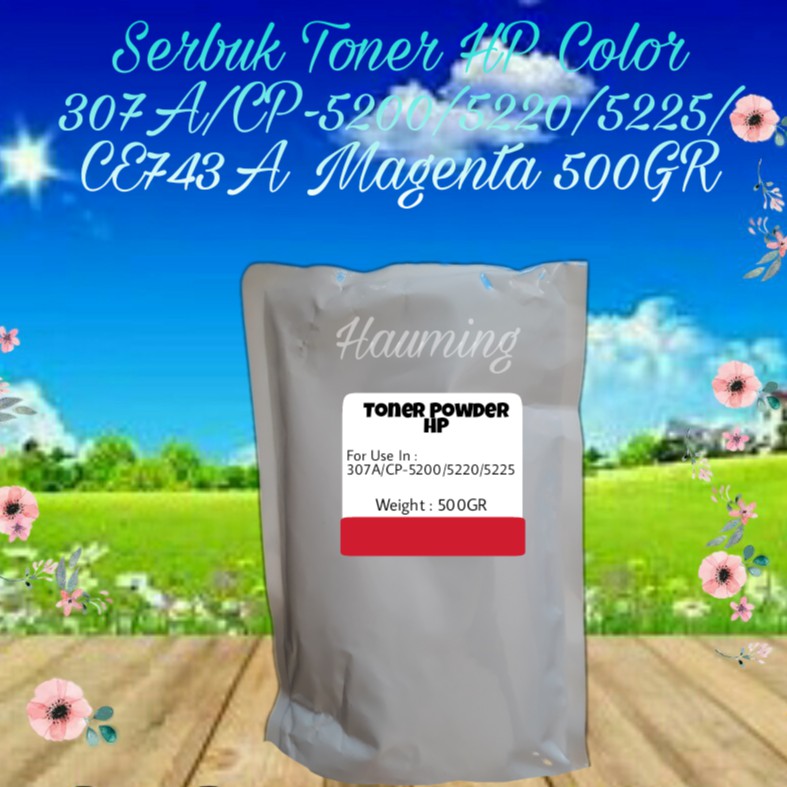 Serbuk Toner HP 307A CP5200 CP5220 CP5225 CP5225DN CP5225N CP-5200 5220 5225 CE743A Magenta 500gr