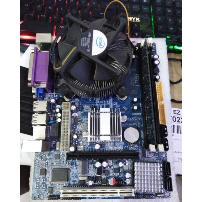 Motherboard Extreme G41 + Core2quad q6600 + fan ori intel, tanpa ram