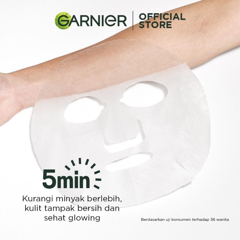 Garnier Ampoule Mask Niacinamide + Kale untuk Kulit Berminyak - Sheetmask