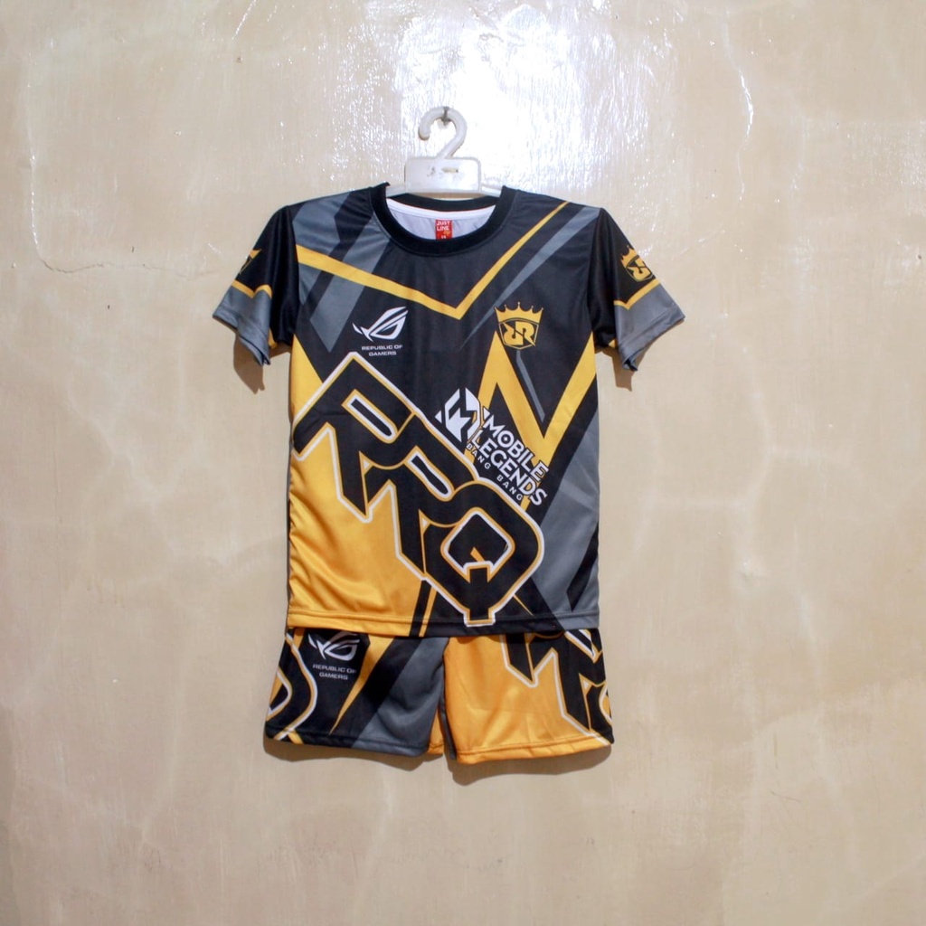 Setelan baju kaos celana mobile legend 2-12 thn