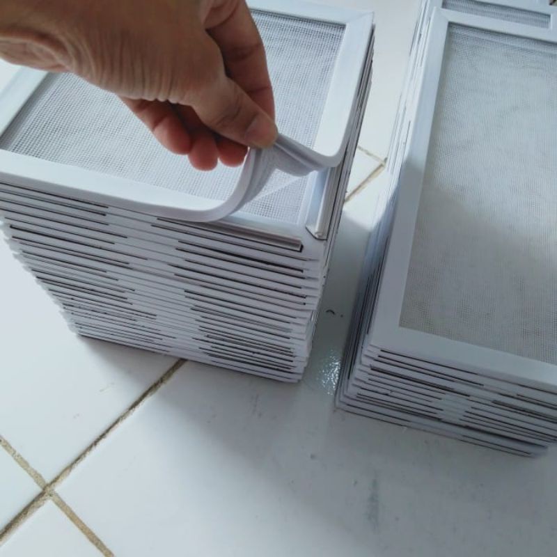kasa nyamuk fiberglass frame karet list alumunium custom size