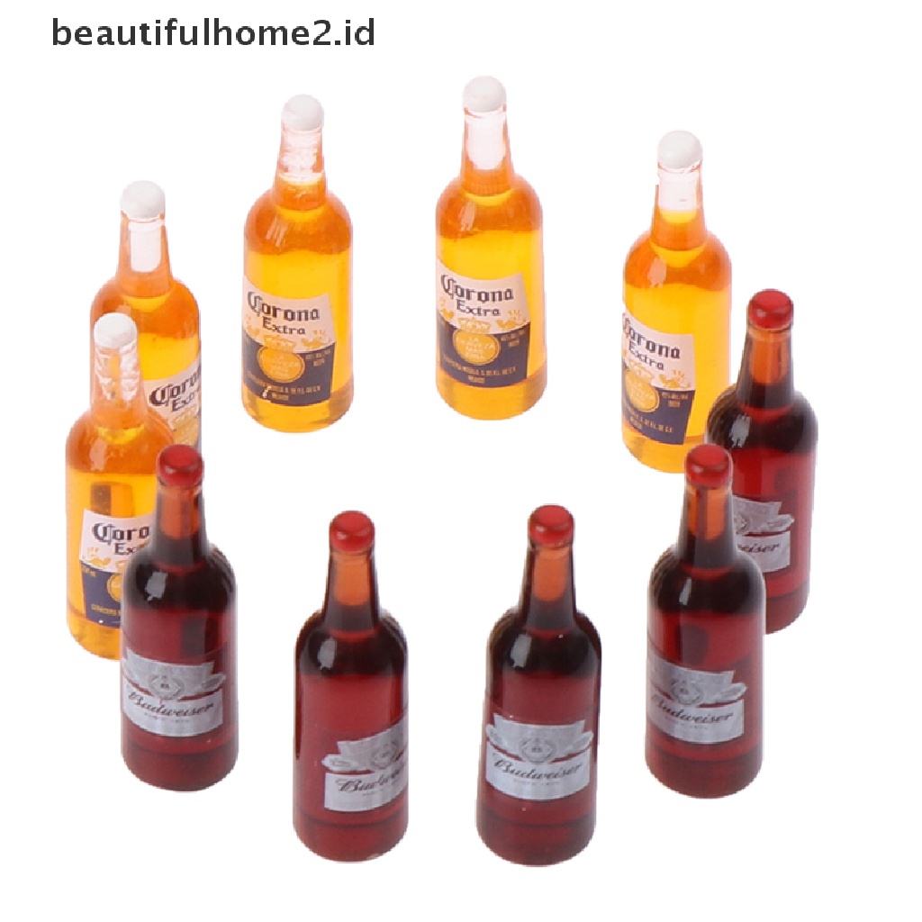 Beautifulhome2. Buku Literatur Dalam Bahasa MandarinId 10pcs Miniatur Botol Wine / Bir Skala 1: 12 Untuk Dapur Rumah Boneka