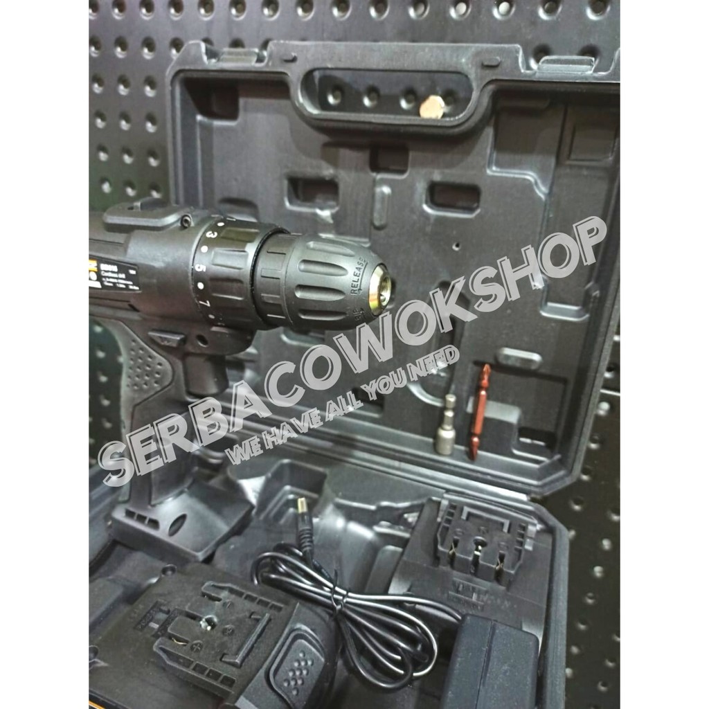 Doliz Mesin Cordless Drill BD 616 10 Mm 1.5 AH 16 Volt + Bonus Termurah Berkualitas