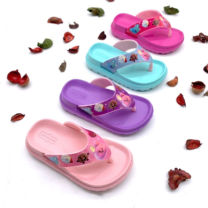 Sandal Jepit Anak Perempuan Bahan Karet Terbaru Kekinian Size 24-35