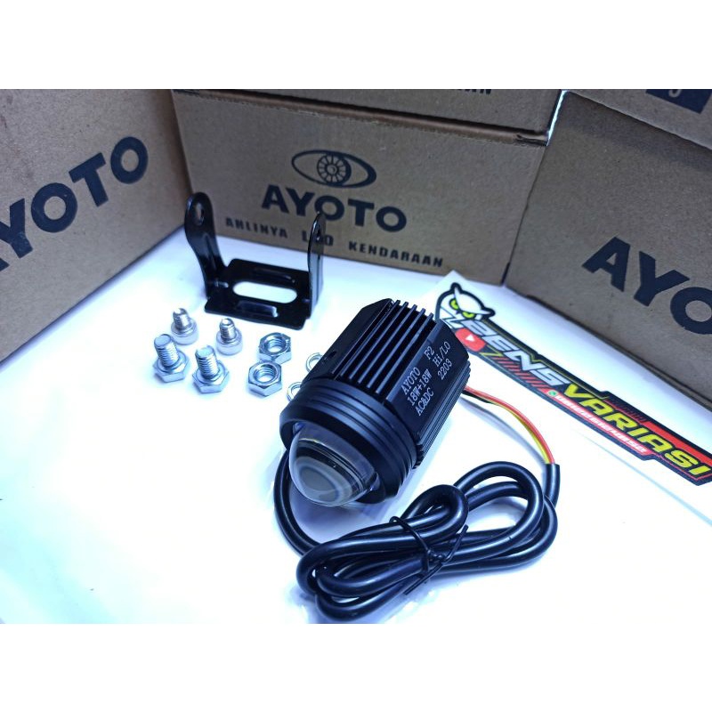 Led Ayoto Lampu Tembak Motor/Mobil D2 Laser AC DC Original