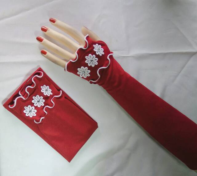 Handsock jempol Flower curly 2 layer /manset tangan /manset  wanita /handsock jempol /atasan wanita