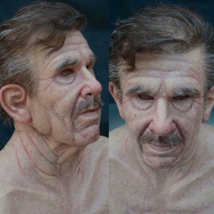 Wanita-Kostum- Top Topeng Bentuk Old Man Kakek Jenggot Bahan Silikon Untuk Kostum Pe Kostum-Wanita.
