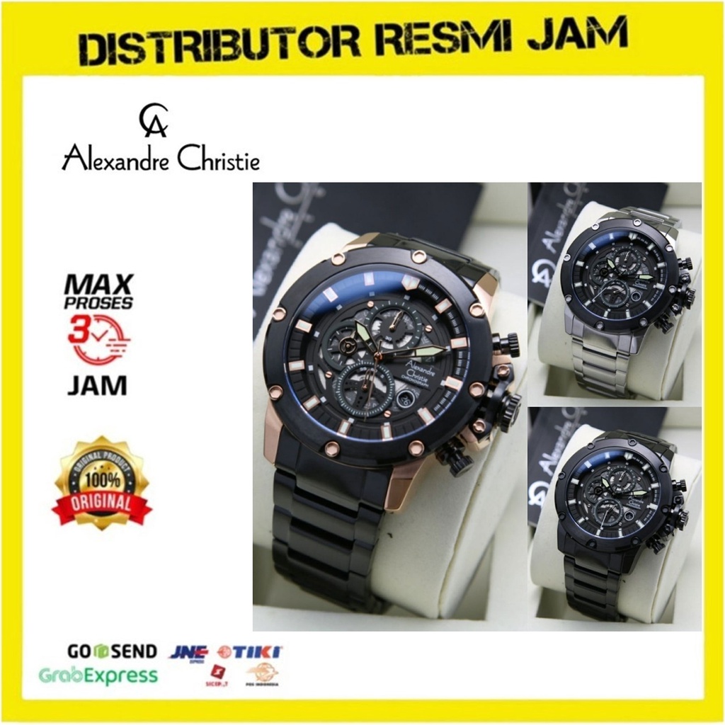 JAM TANGAN PRIA ALEXANDRE CHRISTIE AC 6564 / AC6564 RANTAI ORIGINAL