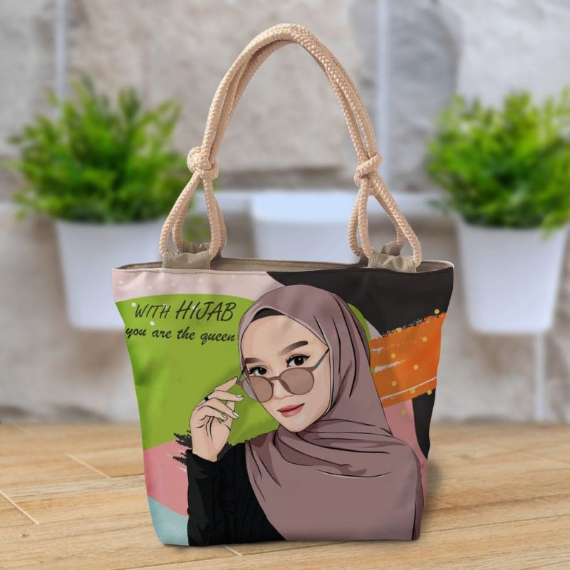 Tas kanvas Hijab Kacamata (A)