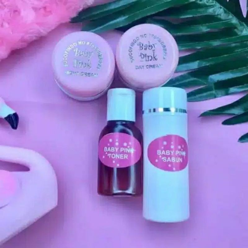 [1 Set] Cream Baby Pink / Paket Babypink Sucofindo - 15gr Krim Perawatan Wajah 4 in 1 Day Night Cream Toner Facial Wash | Pemutih Pengencang Wajah Glowing Cantik Cerah Bersinar | Pengecil Pori Penghilang Jerawat Skin Care - Original