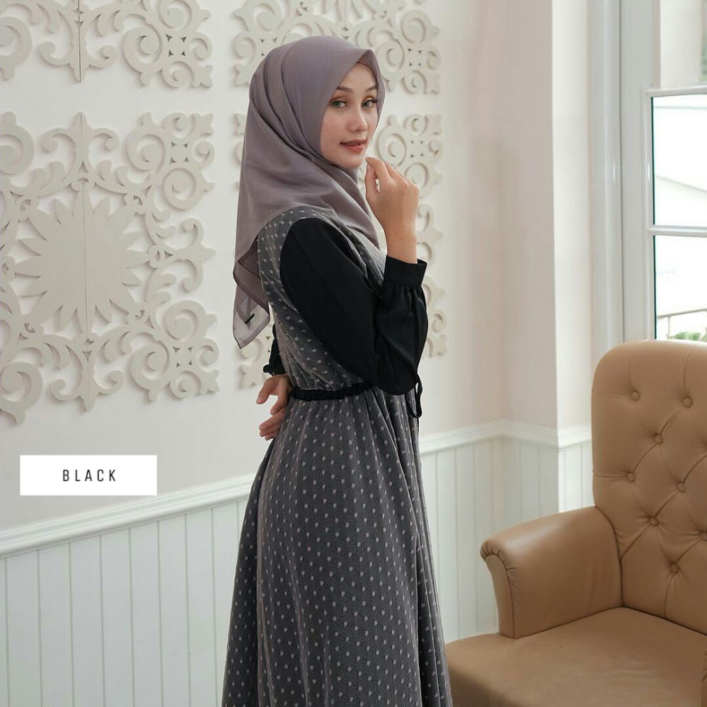 NAILA MAXI Bahan Moscrepe Pakaina Wanita Gamis Panjang Terusan Gamis Wanita Dress Muslim Terbaru