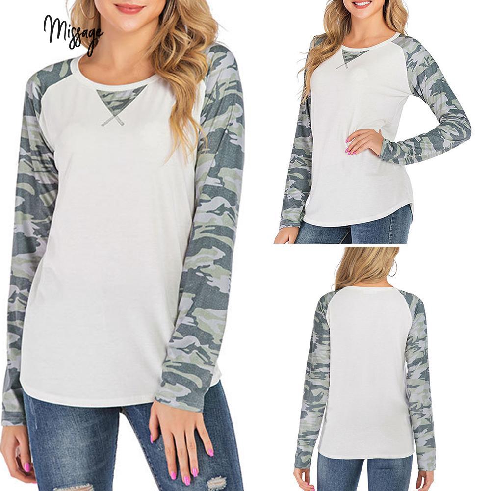 camo raglan tee womens